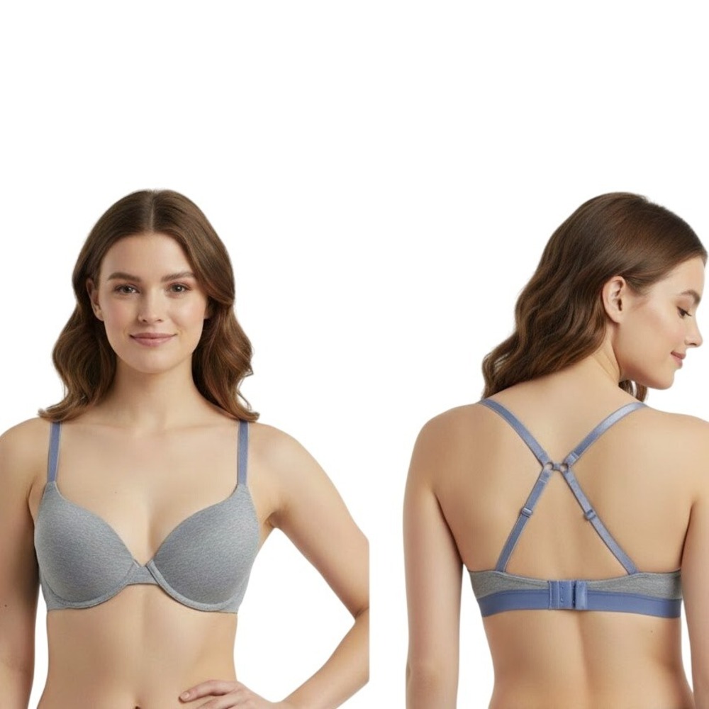 Undies Bra 32A Periwinkle Blue Purple Push Up Convertible Adjustable Modern New